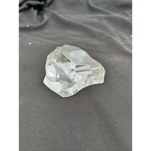 Glacier Iceberg Crystal Paperweight Belgium Signed Val St Lambert Approx 2"x 4"